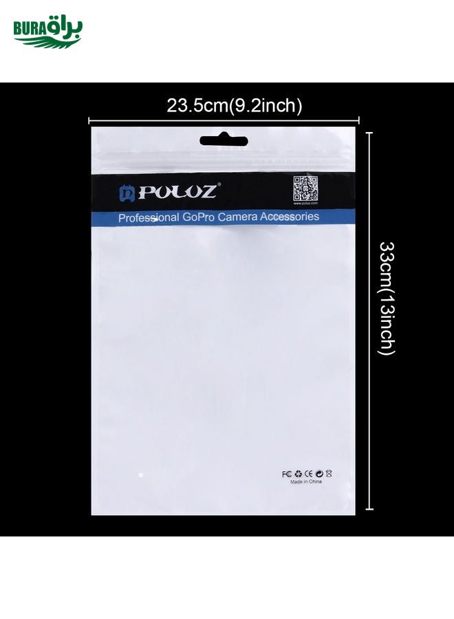 BURAQ 10 PCS PULUZ 33cm x 23.5cm Hang Hole Clear Front White Pearl Jewelry Zip Lock Packaging Bag(Size: XL) - Image 2