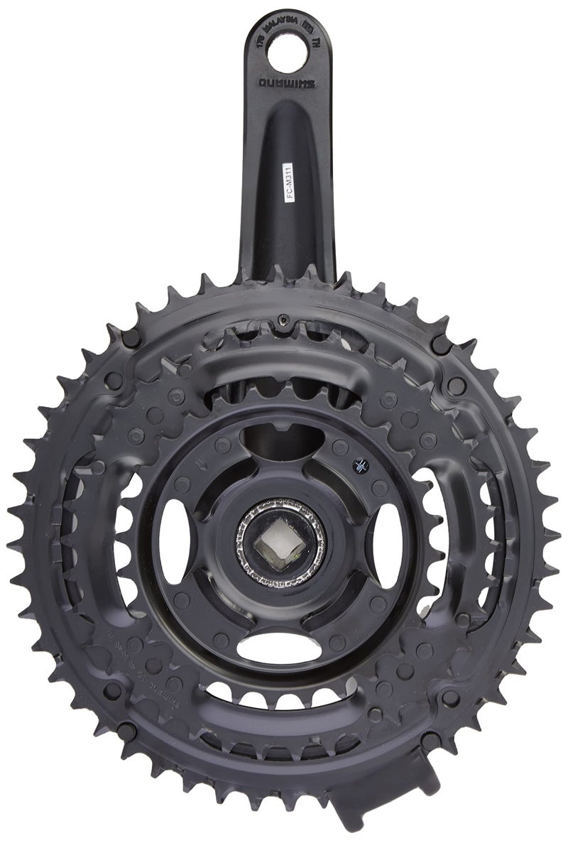 SHIMANO Shimano Crank Chainset M311 48/38/28 BK 175mm, Black  - Image 2
