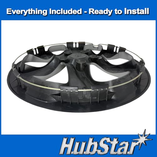 HubStar Hubcap Replacement for Toyota Rav4 2019-2025, 17-inch Wheel Cover, Gloss Black, Set of 4 - Image 4