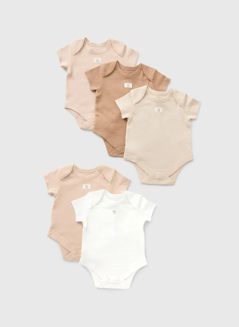 ماتلان 5 Pack Baby Brown Little One Bodysuits