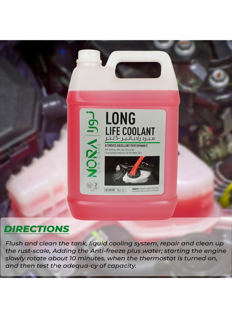 Nora - Combo - Buy 2PC NORA Long Life Coolant 5L Anti-Boiling, Anti-Rust, Anti-Scale Engine Coolant for Cars, Trucks & Generators N-261R - Image 1