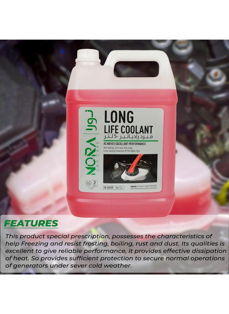 Nora - Combo - Buy 2PC NORA Long Life Coolant 5L Anti-Boiling, Anti-Rust, Anti-Scale Engine Coolant for Cars, Trucks & Generators N-261R - Image 1