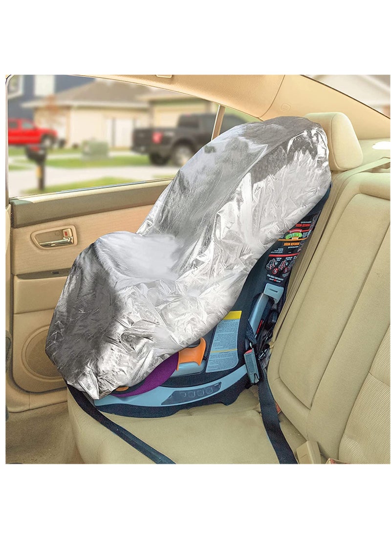SOLARAE Infant Car Seat Sun Shade Cover - Heat Protector for Baby Seats, Keeps Toddler Car Seats Cool, Blocks Sun & Heat, Reflective Covers for Ultimate Comfort. - Image 1