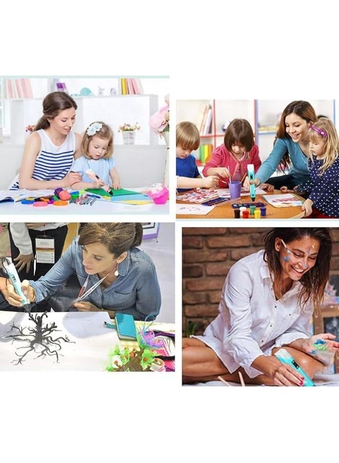 MANAM TRADING 3D Pen Printer Make your Child a Creative Person, Digital Display To Adjust Temperature and Speed PLA Filament USB Charging Gifts For Kids(Yellow) - Image 3