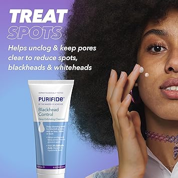 Acnecide Purifide by Acnecide Blackhead Control Face Wash Deep Exfoliating Cleanser for Acne Prone Skin 120ml - Image 2