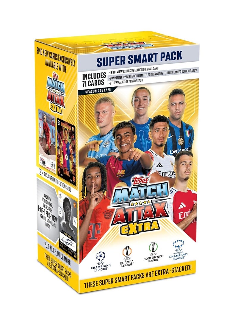 Topps Topps UCL & WUCL Match Attax Extra 2025 Trading & Collectible Card Game (Super Smart Pack)  - Image 1