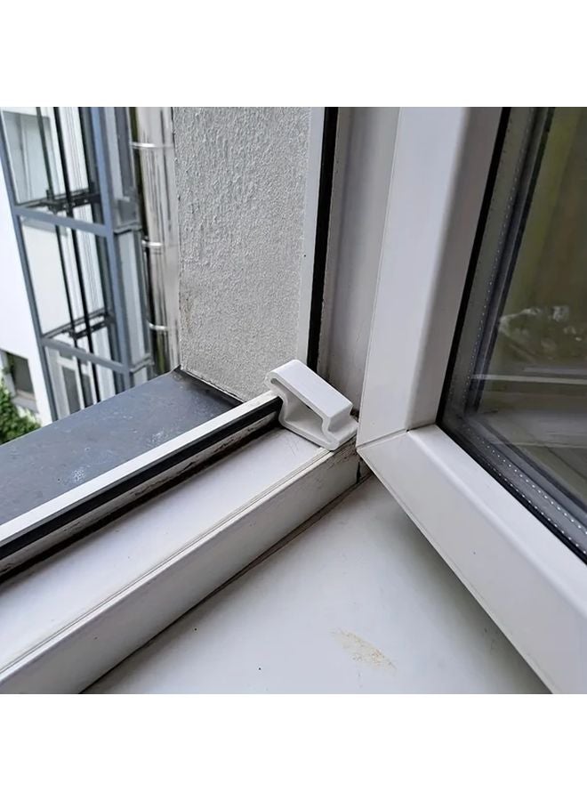 White Door Window Stoppers Anti Collision Clamps Track Clip System Easy Installation - Image 3