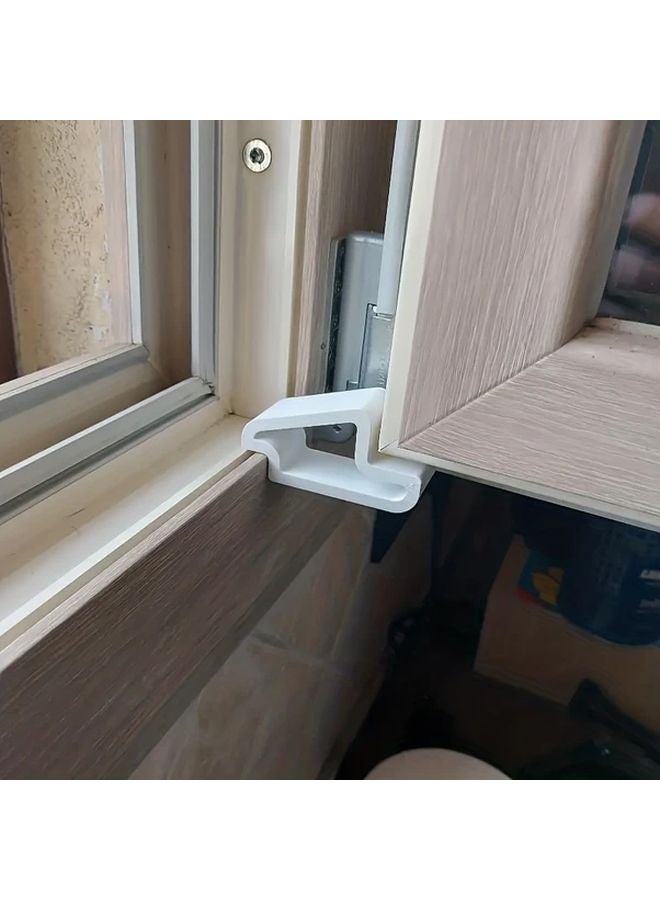 White Door Window Stoppers Anti Collision Clamps Track Clip System Easy Installation - Image 4