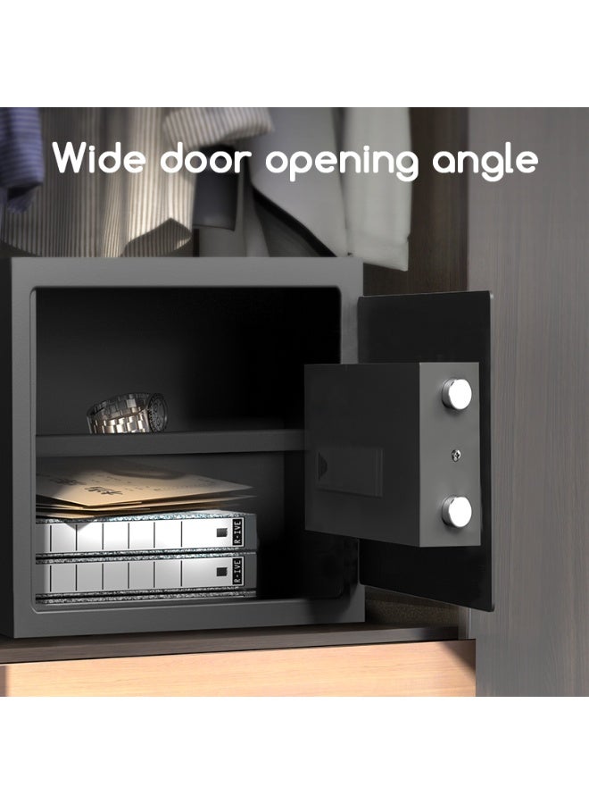 Deli Digital Safe Box with Keypad & Backup Key – Strong Steel Security Safe with 3mm Door & 2 Solid Bolts – 36x33x33 cm Fireproof Scratch-Resistant for Jewelry Money Documents - Image 4