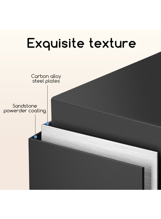 Deli Digital Safe Box with Keypad & Backup Key – Strong Steel Security Safe with 3mm Door & 2 Solid Bolts – 36x33x33 cm Fireproof Scratch-Resistant for Jewelry Money Documents - Image 5