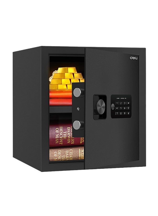 Deli Digital Safe Box with Keypad & Backup Key – Strong Steel Security Safe with 3mm Door & 2 Solid Bolts – 36x33x33 cm Fireproof Scratch-Resistant for Jewelry Money Documents - Image 1