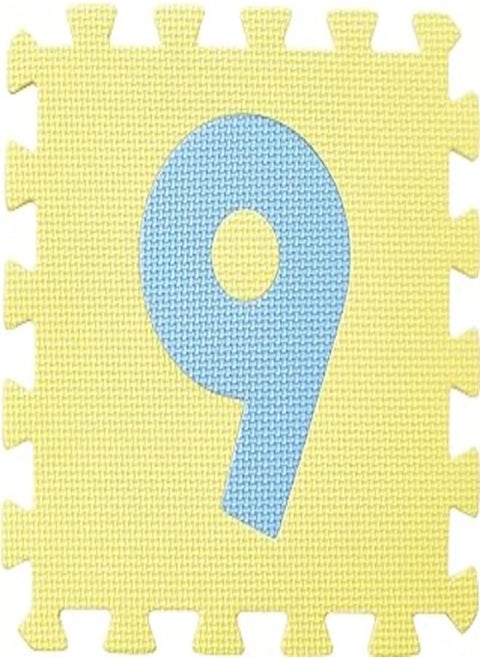 Foam puzzle floor English numbers for children's rooms - the group 10 pieces - the dimensions of the piece length 25 cm and width 25 cm