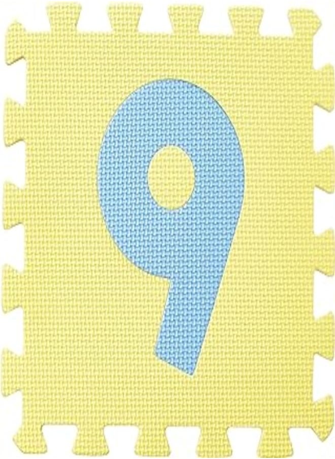 Foam puzzle floor English numbers for children's rooms - the group 10 pieces - the dimensions of the piece length 25 cm and width 25 cm