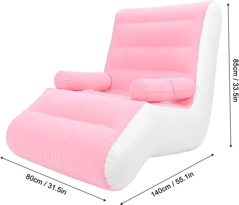 Zerodis Inflatable Lounger Air Sofa, Foldable Sofa Bed with Armrests Floor Lazy Couch for Backyard Lakeside Beach - Image 2