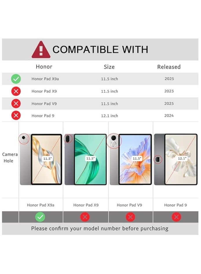 VKL Kids Case Compatible with Honor Pad X9a 11.5 inch 2025 Released,Lightweight EVA Kid Friendly Shockproof Protective Handle Stand Heavy Duty Cover (Green) - Image 2