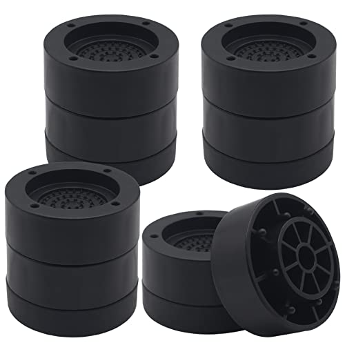 HANIHUA Furniture Risers 2 Inch Black Bed Risers (Set of 4), Heavy Duty Bed Lifts Risers for Table, Sofa, Couch, Desk, Adjustable Bed Frame Risers 1 inch 3 inch Supports Up to 1,300 Lbs - Image 1