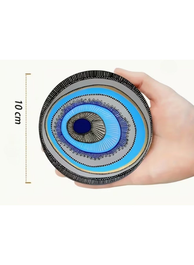 Pack of 8 Pcs Wooden Eye Shaped Coasters, Designed to Be Heat.Perfect for Drinks And Coffee, ideal for Office, Kitchen And Table Decoration - Image 3