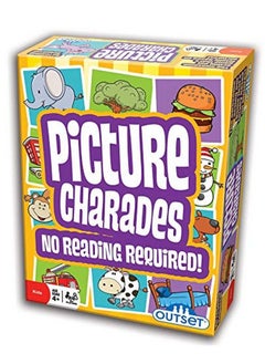 Outset Media Picture Charades For Kids No Reading Required! An Imaginative Twist On A Classic Game Now For Young Children Contains 4 Desk 192 Cards Total Ages 4+  - Image 1