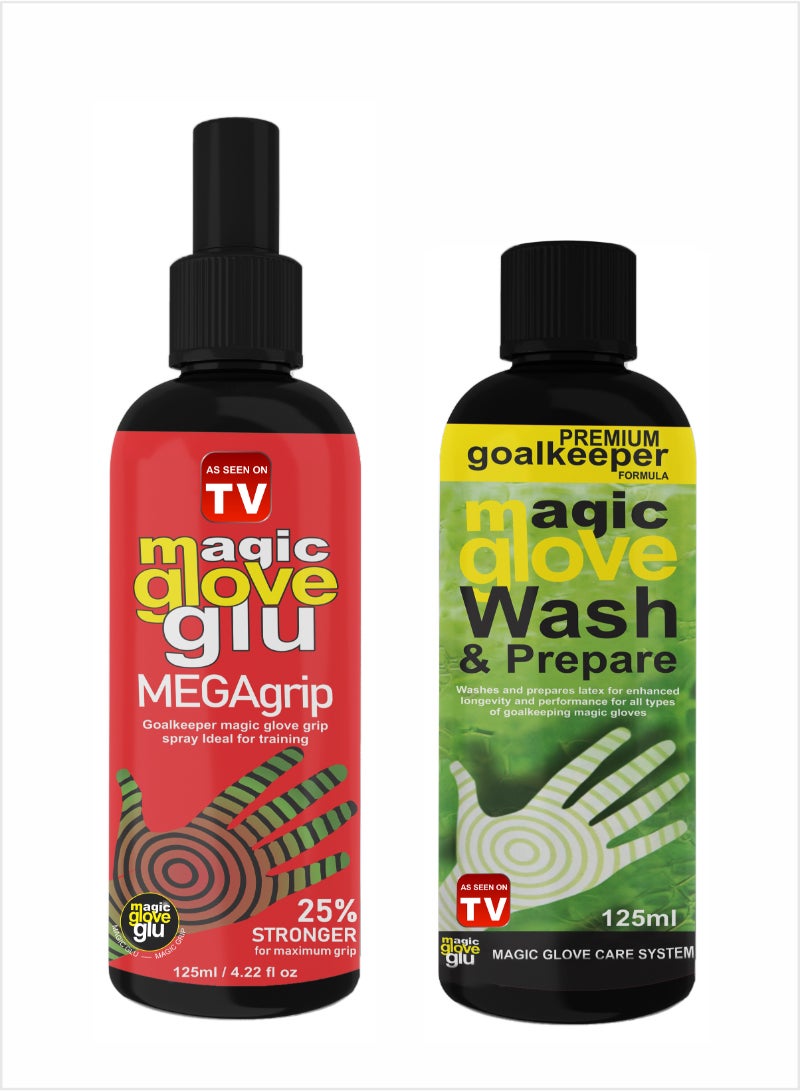 AS SEEN ON TV Magic gloveglu Ultimate Glove Care Kit, Glove Glue Mega Grip , and Wash Combo 2x125ml 