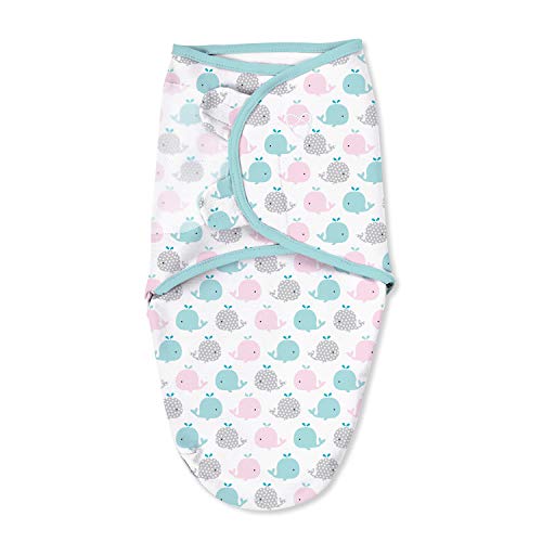 SwaddleMe Original Swaddle – Size Small, 0-3 Months, 2-Pack (Pink Polka Whale) - Image 2