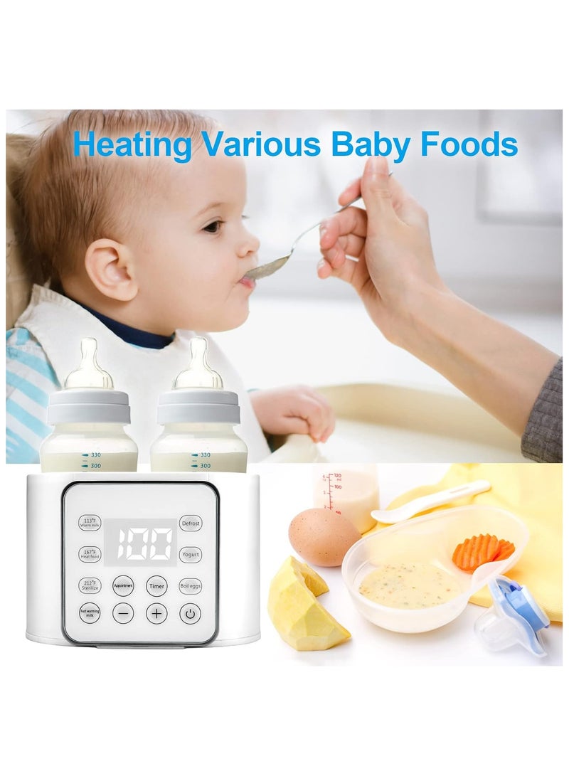 NNEWVANTE Baby Bottle Warmer 4-in-1 Multifuntion Breast Milk Warmer, Fast Baby Food Heater and Defrost Warmer with Timer for Twins, LCD Display Accurate Temperature Adjustment, 24H Constant Mode - Image 5