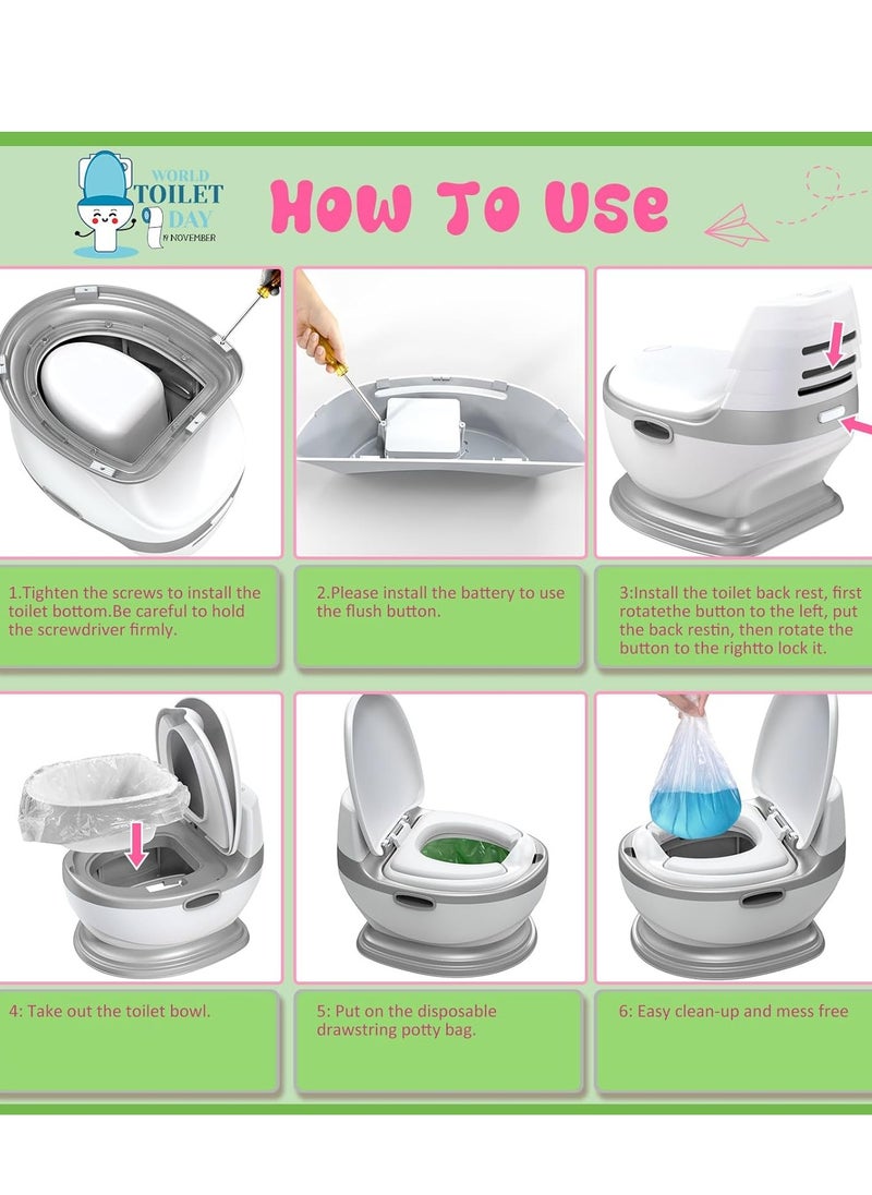 MUMS PLANET - Baby Toilet Seat | Potty Stairs Toilet Ladder Steps - Non-Slip Over The Toilet Potty Seat, Step up Potty Seat with Handles for Kids Boys Girls 1-8 - Image 1