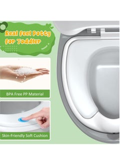 MUMS PLANET Baby Toilet Seat | Potty Stairs Toilet Ladder Steps - Non-Slip Over The Toilet Potty Seat, Step up Potty Seat with Handles for Kids Boys Girls 1-8  - Image 2