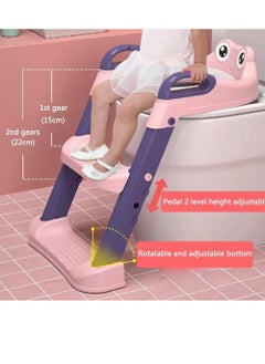 MUMS PLANET Baby Toilet Seat | Potty Stairs Toilet Ladder Steps - Non-Slip Over The Toilet Potty Seat, Step up Potty Seat with Handles for Kids Boys Girls 1-8  - Image 4