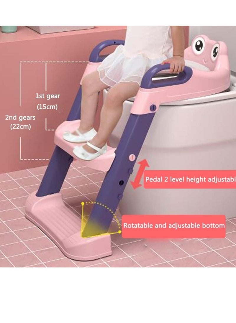 MUMS PLANET - Baby Toilet Seat | Potty Stairs Toilet Ladder Steps - Non-Slip Over The Toilet Potty Seat, Step up Potty Seat with Handles for Kids Boys Girls 1-8 - Image 1