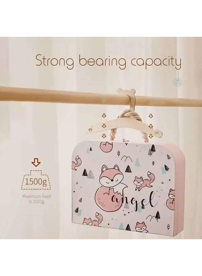 5 Cute Bear Shaped Wooden Hangers for Kids Clothes Pet Apparel Space Saving - Image 5
