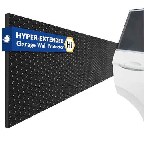 Garage Planet H1 Garage Wall Protector Car Door Wall Protector, Tool-Free, Designed in Australia (Black, 2 Pack) - Image 1
