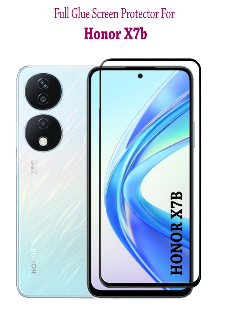 Tempered Glass Screen Protector For Honor X7b - Black - Image 1