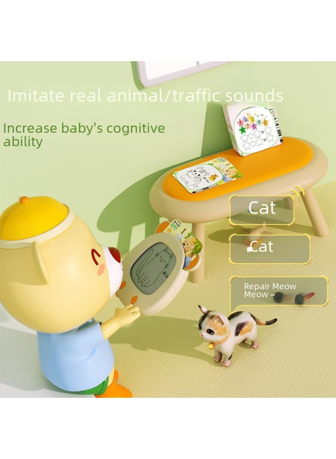 Early Education Smart Toy/learning Machine For Kids Intelligent Dinosaur Robot Voice Recognition Emotion Recognition-Color:Chinese-english Bilingual Read-write Early Education Machine (80-sided Cardboard) - Image 5