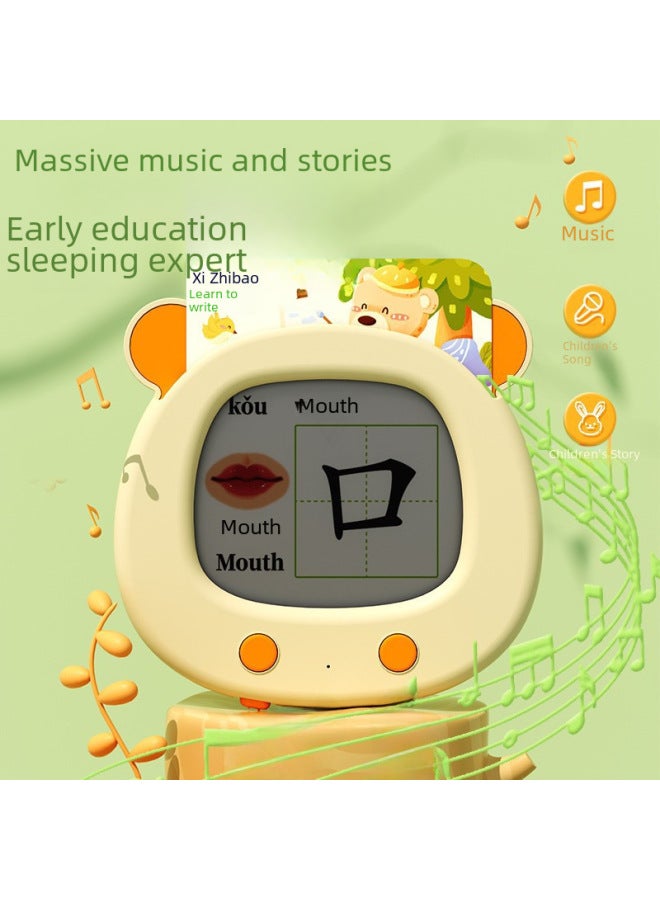 Early Education Smart Toy/learning Machine For Kids Intelligent Dinosaur Robot Voice Recognition Emotion Recognition-Color:Chinese-english Bilingual Read-write Early Education Machine (80-sided Cardboard) - Image 2