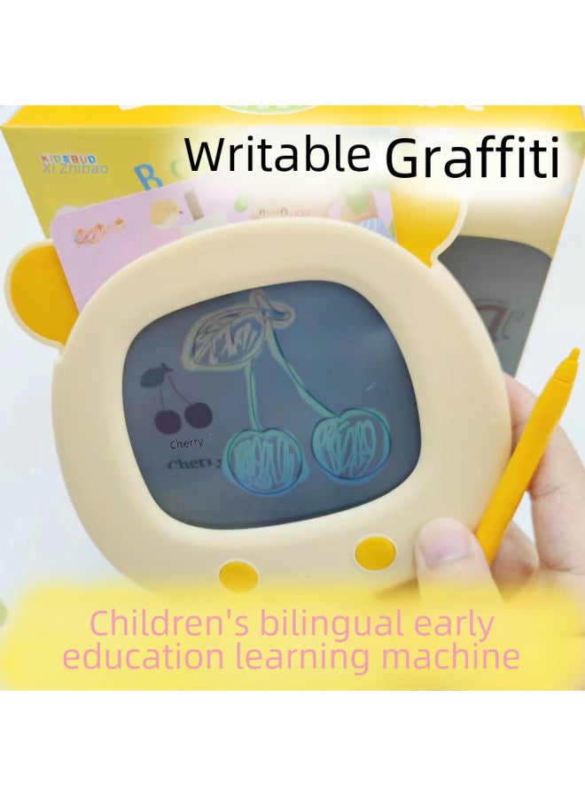 Early Education Smart Toy/learning Machine For Kids Intelligent Dinosaur Robot Voice Recognition Emotion Recognition-Color:Chinese-english Bilingual Read-write Early Education Machine (80-sided Cardboard) - Image 3