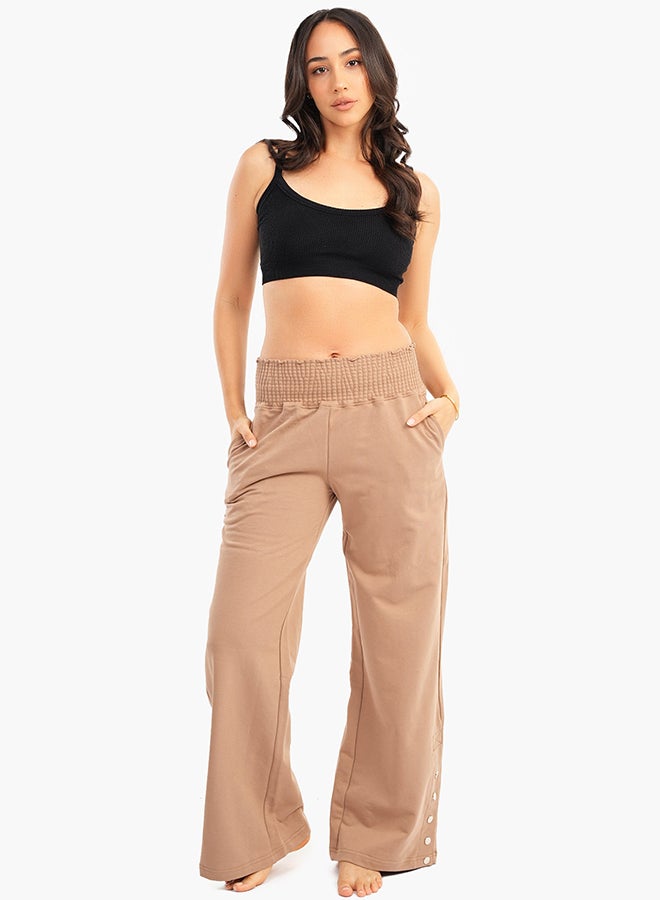 بنطلون بيجاما بخصر عريض