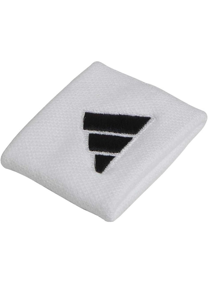 Adidas Small Wristband White/Black – Lightweight Sweat-Absorbing Sports Bands - Image 1