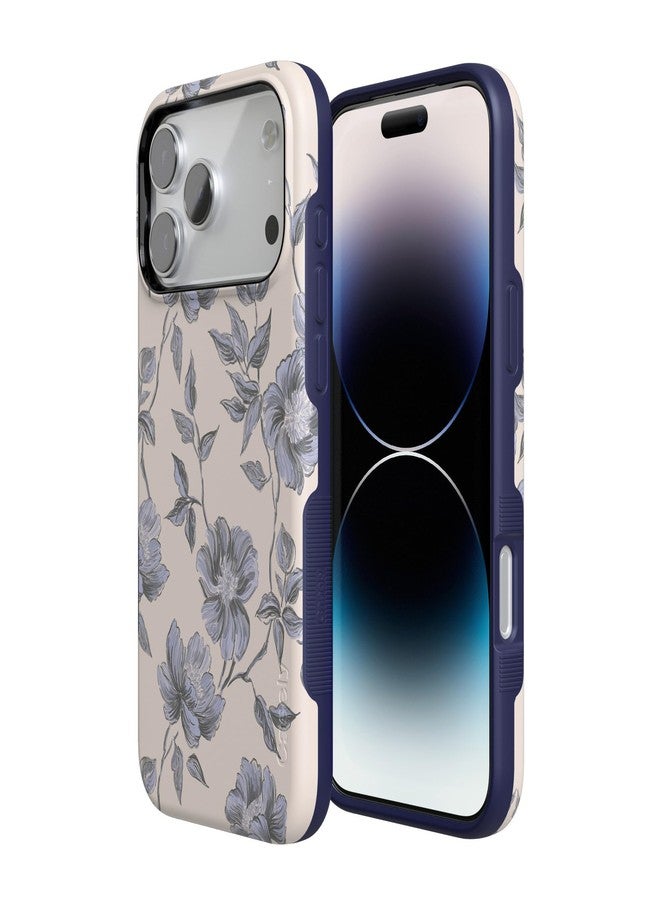 Casely iPhone 17 Pro Case | Ink & Iris | Vintage Floral | Compatible with MagSafe | Bold Protective Design - Image 2