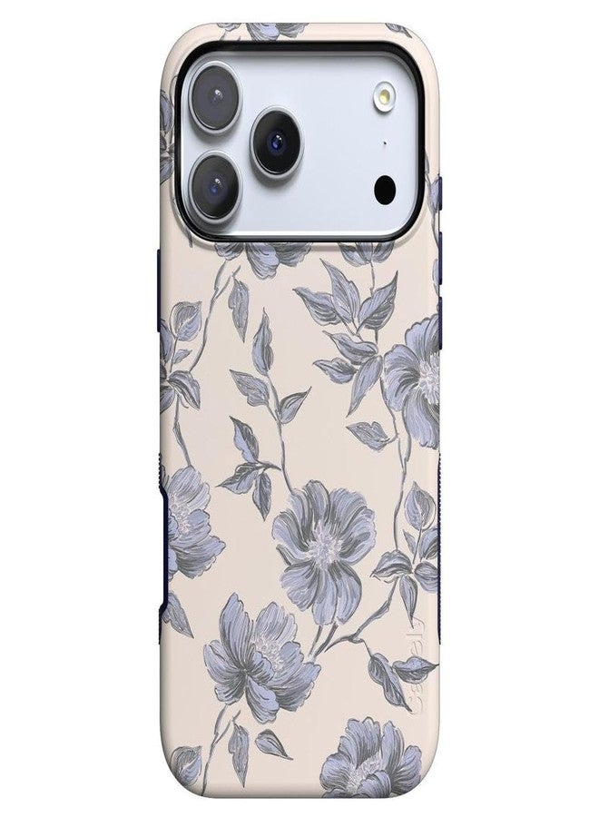 Casely iPhone 17 Pro Case | Ink & Iris | Vintage Floral | Compatible with MagSafe | Bold Protective Design - Image 1