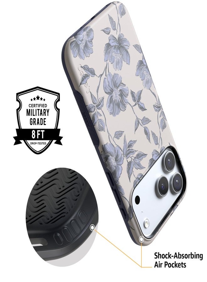 Casely iPhone 17 Pro Case | Ink & Iris | Vintage Floral | Compatible with MagSafe | Bold Protective Design - Image 4