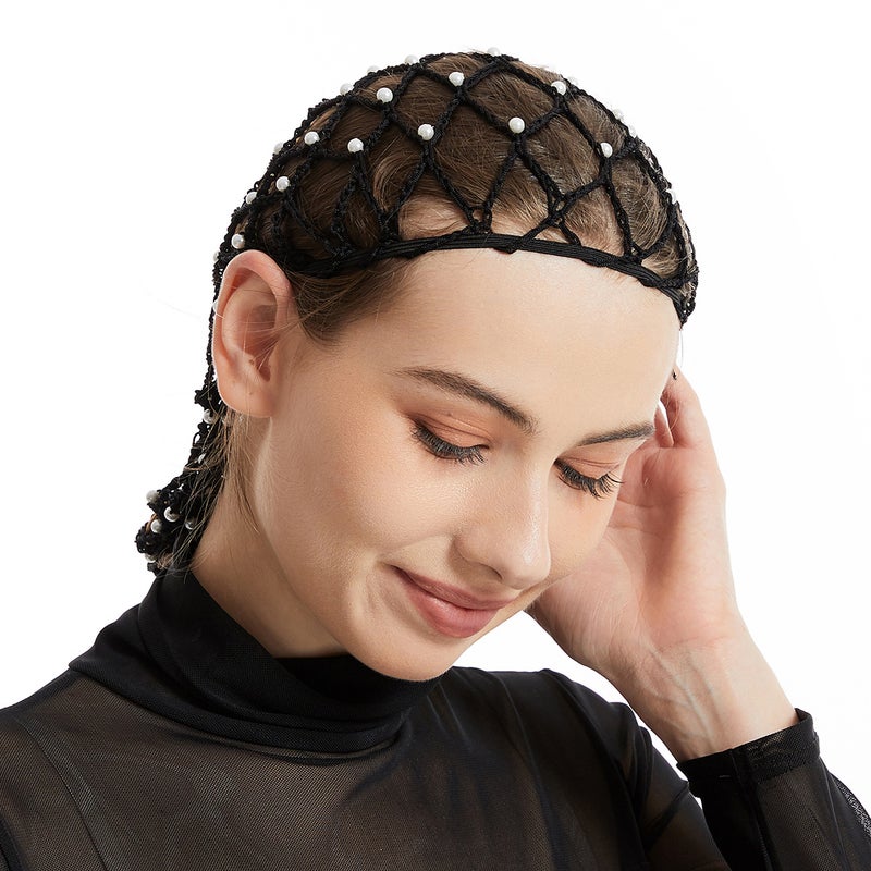 Ladies Handmade Crocheted Faux Silk Pearl Cap Tc311 Sale - Image 3