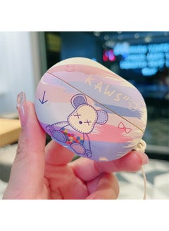 For HuaweiFreebuds Pro3/2 Wireless Bluetooth Headset Cartoon Creative Se3/4i/5i/Pro Soft-Color:Soft Shell Lanyard-Blue Sitting Bear-Model:Universal For HuaweiFreebuds Pro3/pro4 (protective Case)