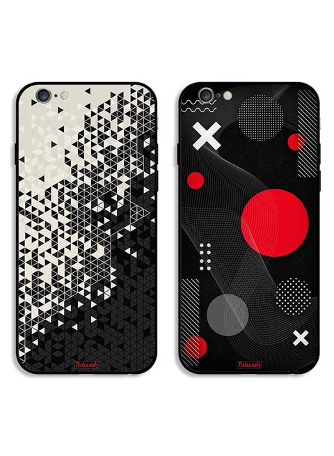 Two Cases For Apple iPhone 6 Plus/6s Plus Protective Covers Digital Shape Pattern