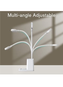 Alruht Desk Lamp, LED Table Light for Home Office Lighting, 3 Modes Study Lamp, Dimmable Office Light, Small Desk Lamp with Rechargeable USB Charging Port and Pen Holder, White  - Image 4