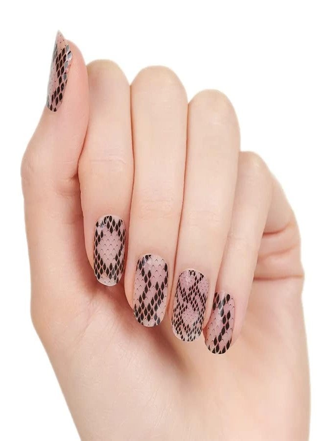 Color Street Heads or Scales - Color Street Nail Strips (Eat Prey Love) Black Reptile Scales on Clear Overlay 16 Count (Pack of 1) FDL061 0 - Image 4