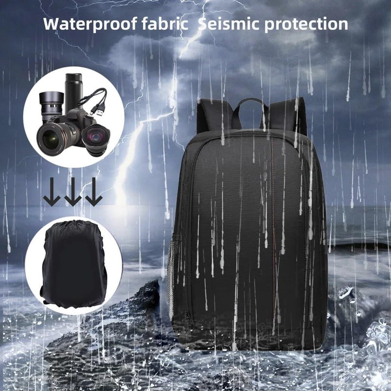 Generic Multi-functional Outdoor Camera Backpack DSLR Compatible Waterproof Photo Bag Case - Image 3