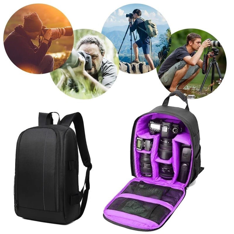 Generic Multi-functional Outdoor Camera Backpack DSLR Compatible Waterproof Photo Bag Case - Image 1