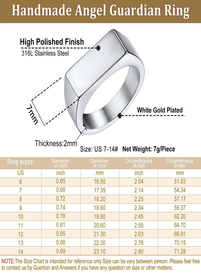 Bestyle Stainless Steel Signet Ring for Men Women in Gold/Black/Silver/Vintage Gray Tone, Chunky Thick Heavy Dome Band Ring Cool Finger Ring, Gift for Dad & Boyfriend, Size 7-14 Customizable, 8 - Image 5