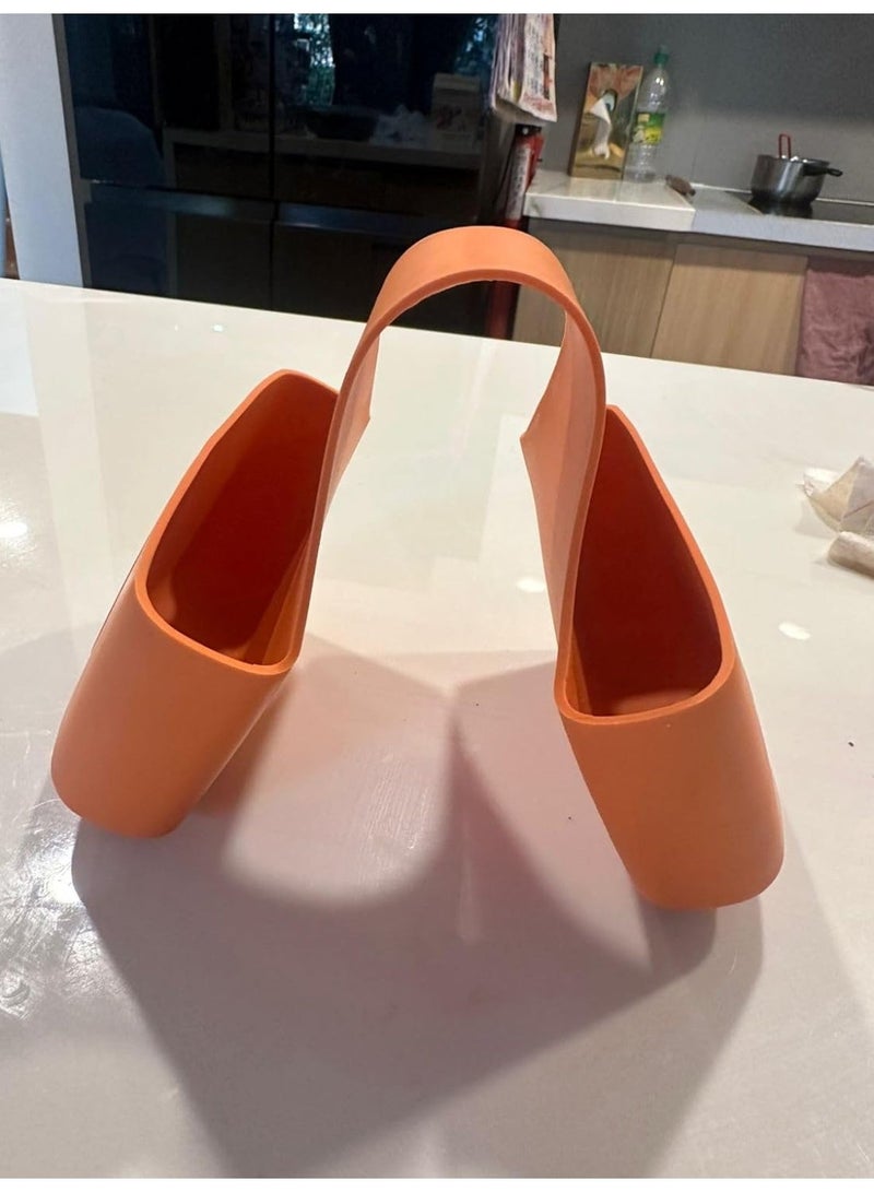 منظم حوض مطبخ من السيليكون بتصميم سرج | حامل للإسفنجة والفرشاة والصابون | تصميم يسمح بتصريف المياه | حامل حوض موفر للمساحة - Image 5