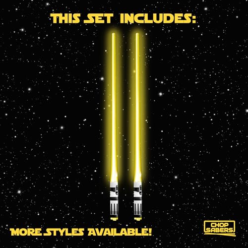 ChopSabers Chop Sabers Light Up LightSaber Chopsticks, 1 Pair, Yellow - Image 3